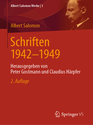 cover image of Schriften 1942-1949